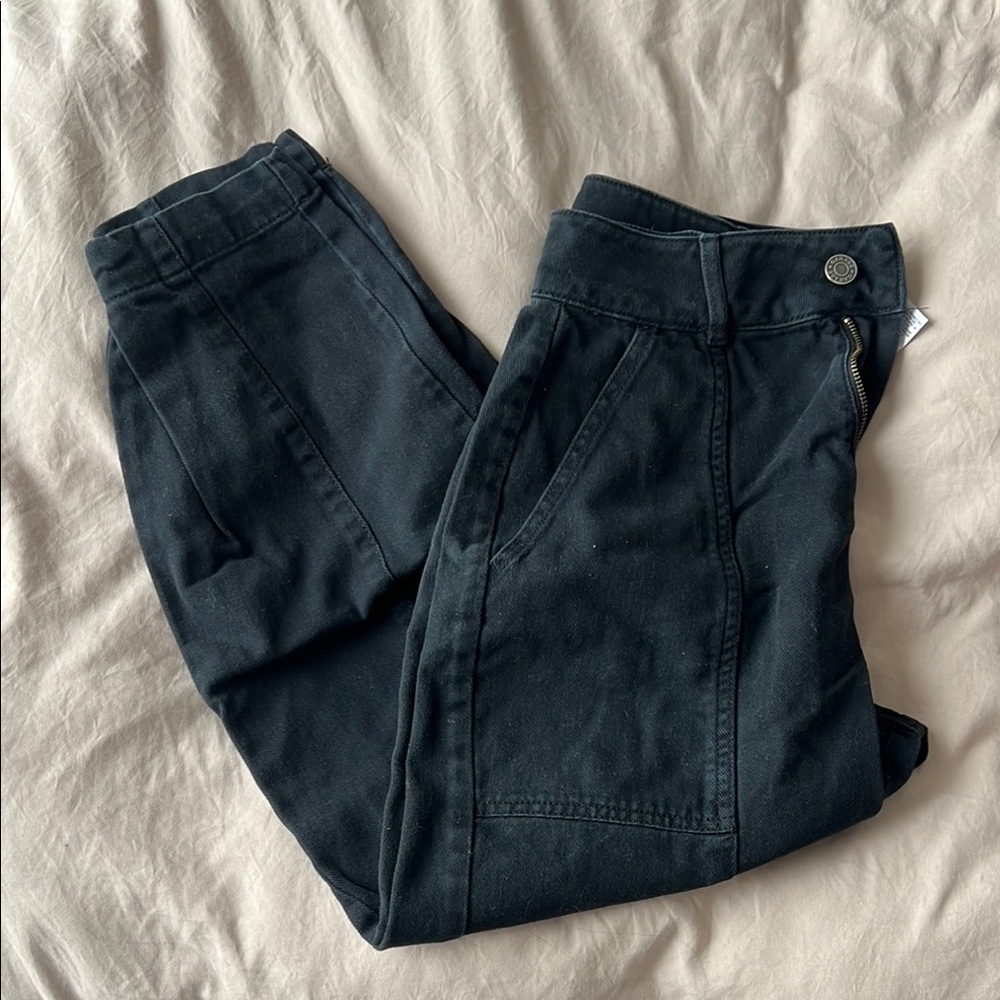 GARAGE Cargo Black High-Waisted Pants